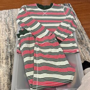 Women’s Pact 100% Organic Cotton Flurry Stripe Pajama Set Top and Bottom